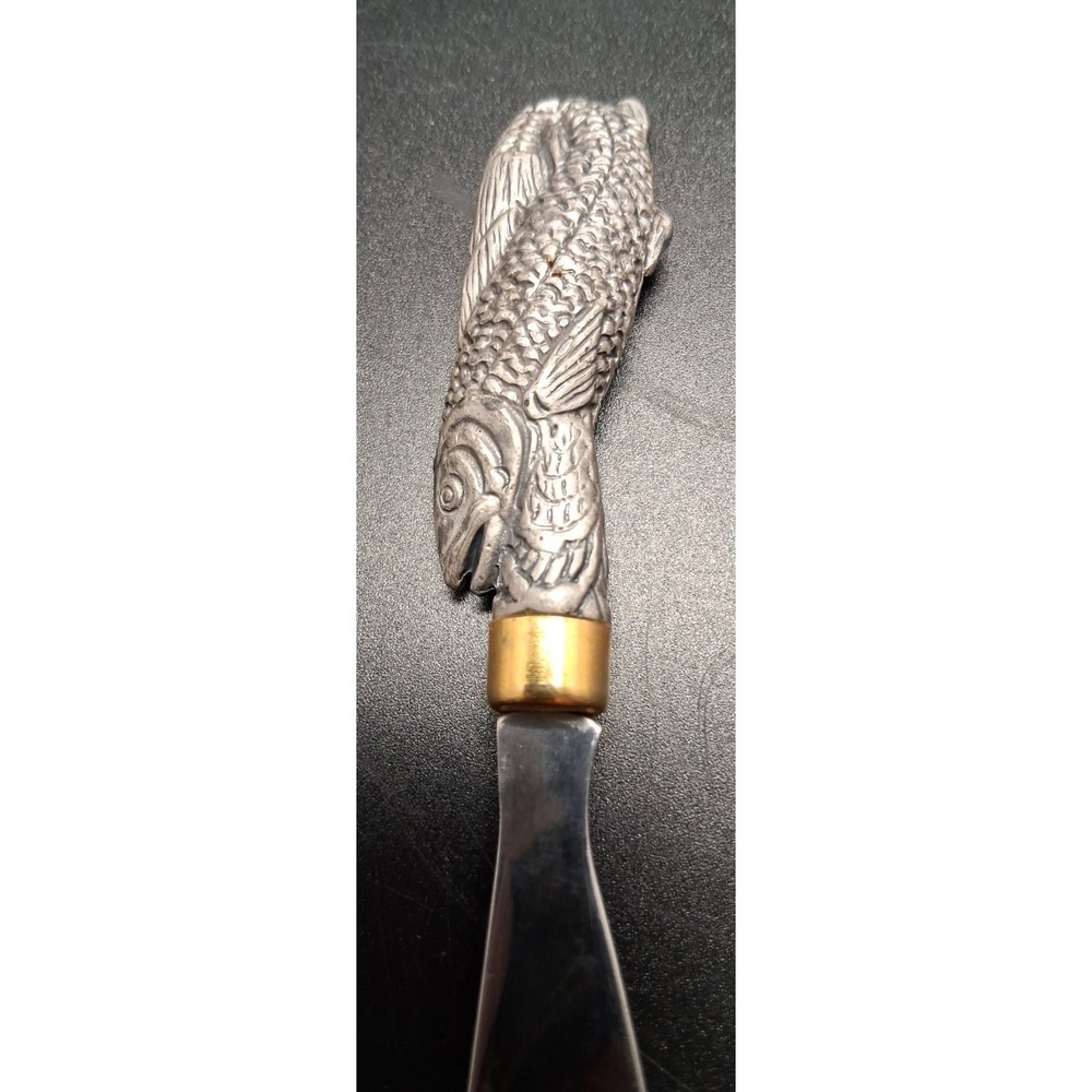 Pewter Cat, Ram, Fish, Rabbit Stainless Steel Butter knives - Picture 11 of 16